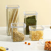 Food Grade Transparent Plastic Storage Container Kitchen Organizer Sealable Dry Goods Canister for Snacks Tea And Grains
