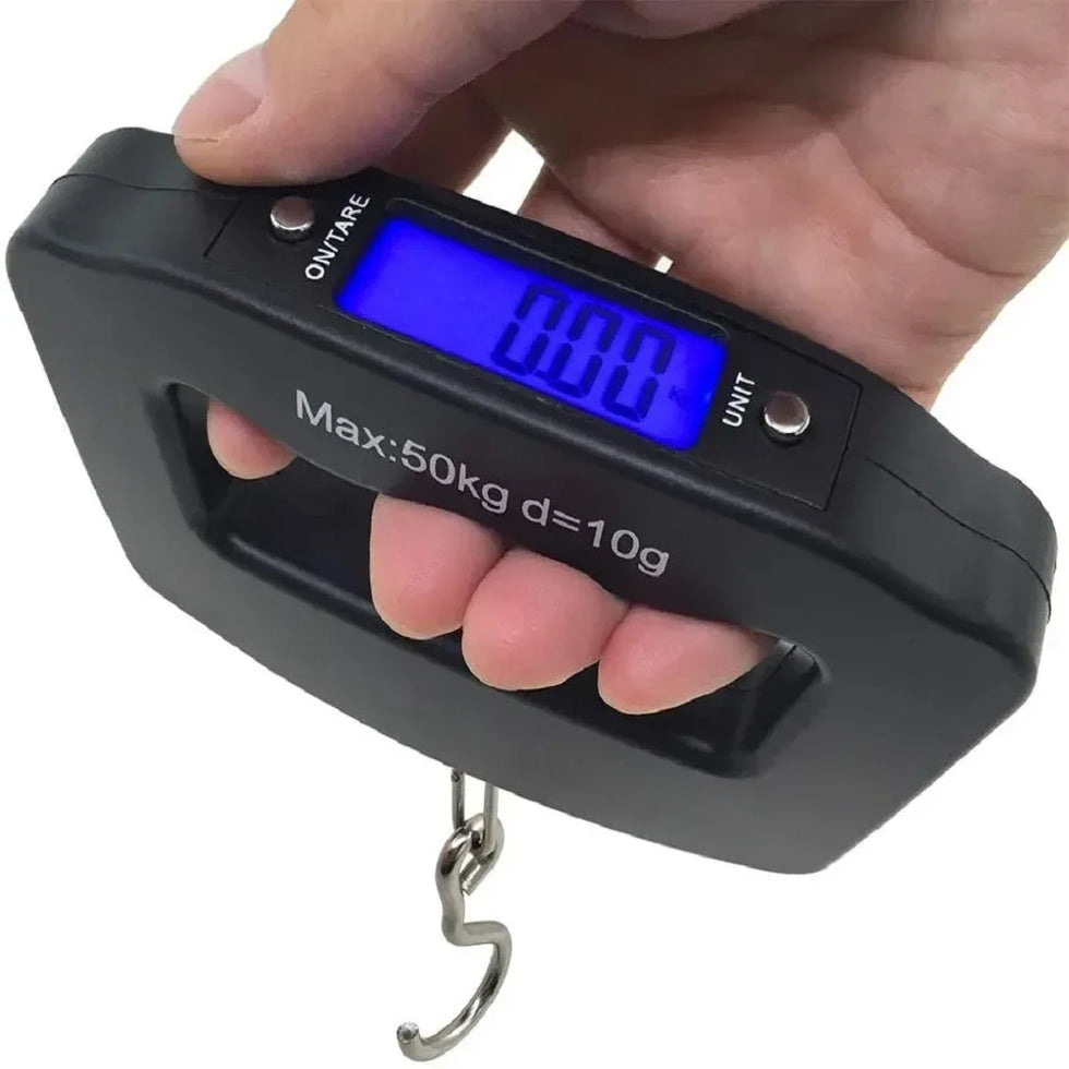 50kg/10g Portable Travel Luggage Scale – Digital Handheld Weighing Scale - Clarify.pk