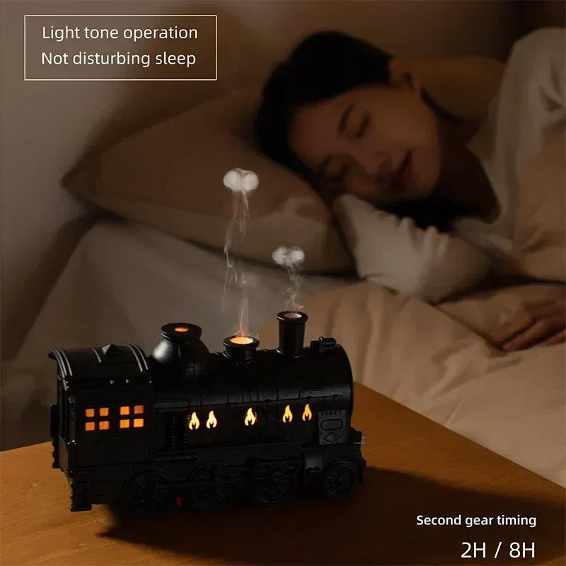 Premium Train Humidifier – Creative LED Steam Engine Aroma Diffuser - Clarify.pk