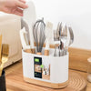 Kitchen Tableware Utensil Holder with Wooden Base – Cutlery Drainer - Clarify.pk
