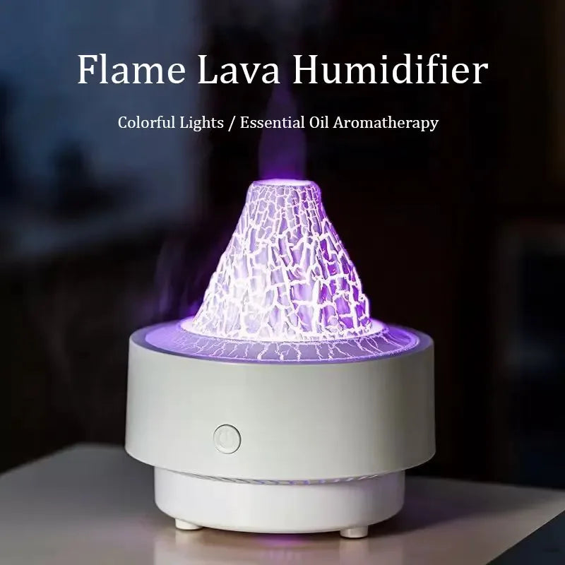Flame Lava Aroma Diffuser – LED Ultrasonic Humidifier - Clarify.pk