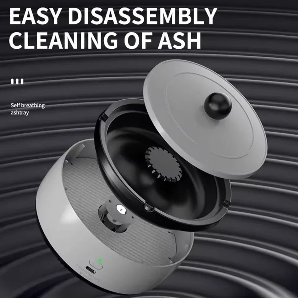 Rechargeable Ashtray Extinguisher – Smokeless Portable Air Purifying Ashtray - Clarify.pk