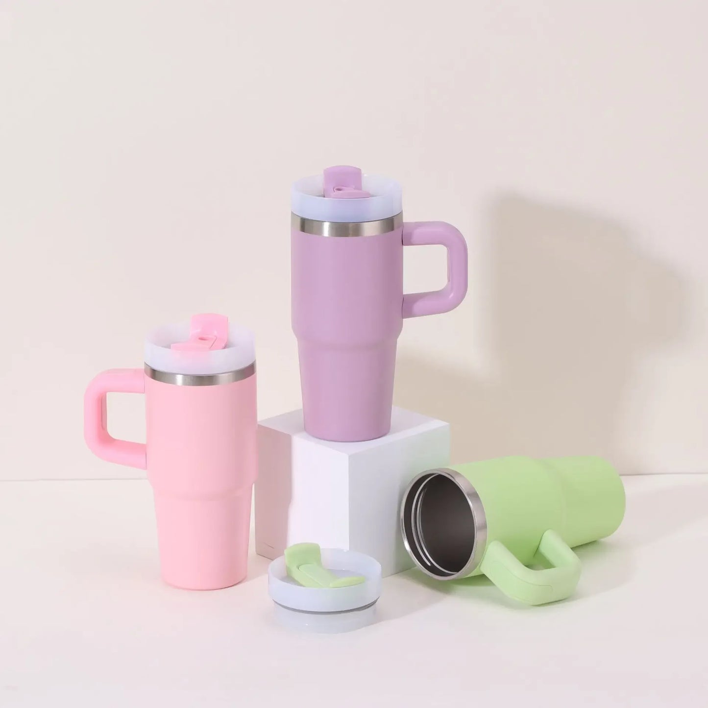 Stanley-Style Mini 40oz Plain Tumbler – Durable & Sleek (Random color) - Clarify.pk