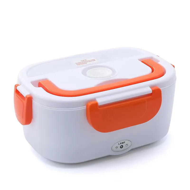 Stainless Steel Electric Lunch Box Double Layer Design Car Portable Use Corded Heating System Student Meal Prep Temperature