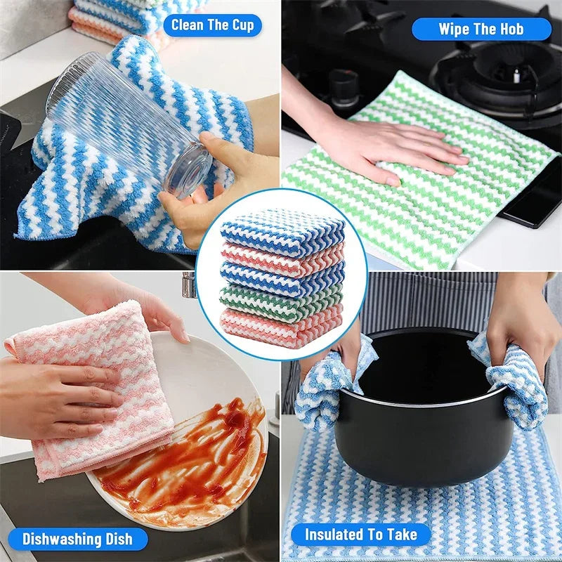 Ultra Absorbent Kitchen Towels Set – Pack of 5 - Clarify.pk