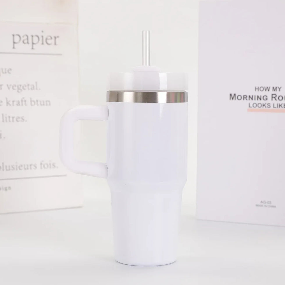 Stanley-Style Mini 40oz Plain Tumbler – Durable & Sleek (Random color) - Clarify.pk