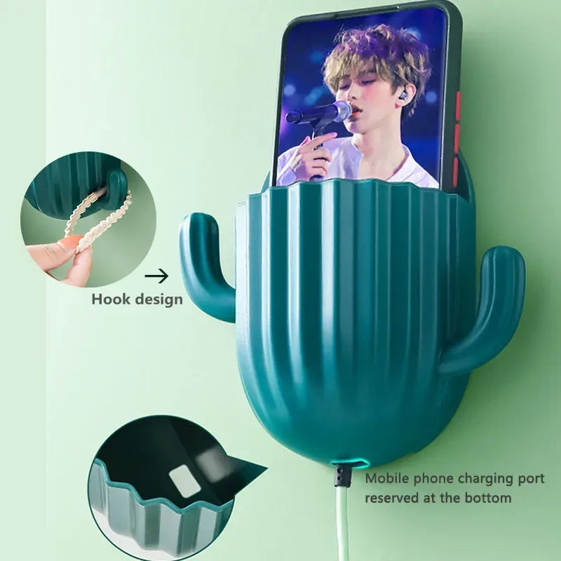 Cactus Wall Toothbrush Holder – Self-Adhesive Bathroom Organizer - Clarify.pk