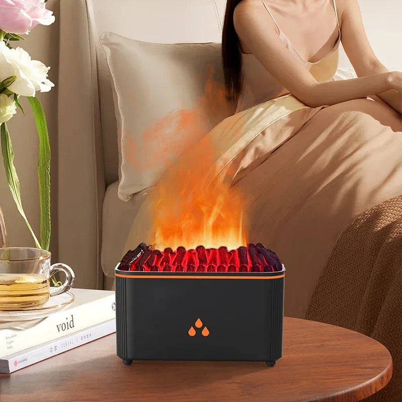 Flame Aromatherapy Diffuser – LED Humidifier - Clarify.pk