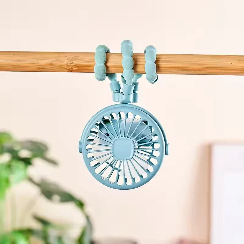 Tripod Style Hand Fan – Portable Rechargeable Cooling Fan - Clarify.pk