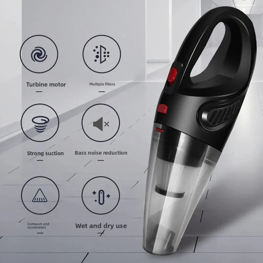 Portable rechargeable handheld vacuum cleaner for car and home cleaning