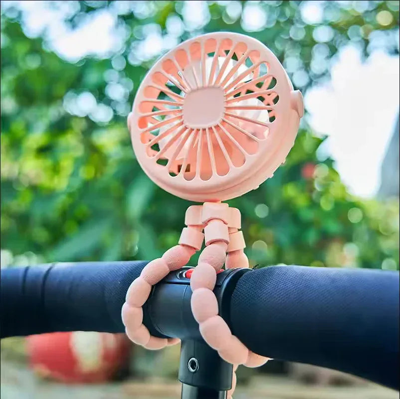 Tripod Style Hand Fan – Portable Rechargeable Cooling Fan - Clarify.pk