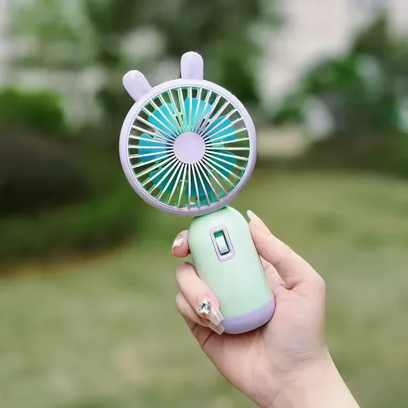 Mini Handheld Fan – Portable USB Rechargeable 3-Speed Cooling - Clarify.pk
