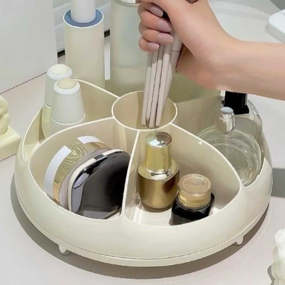Rotating Cosmetic Storage Organizer – Large Capacity Makeup Holder - Clarify.pk