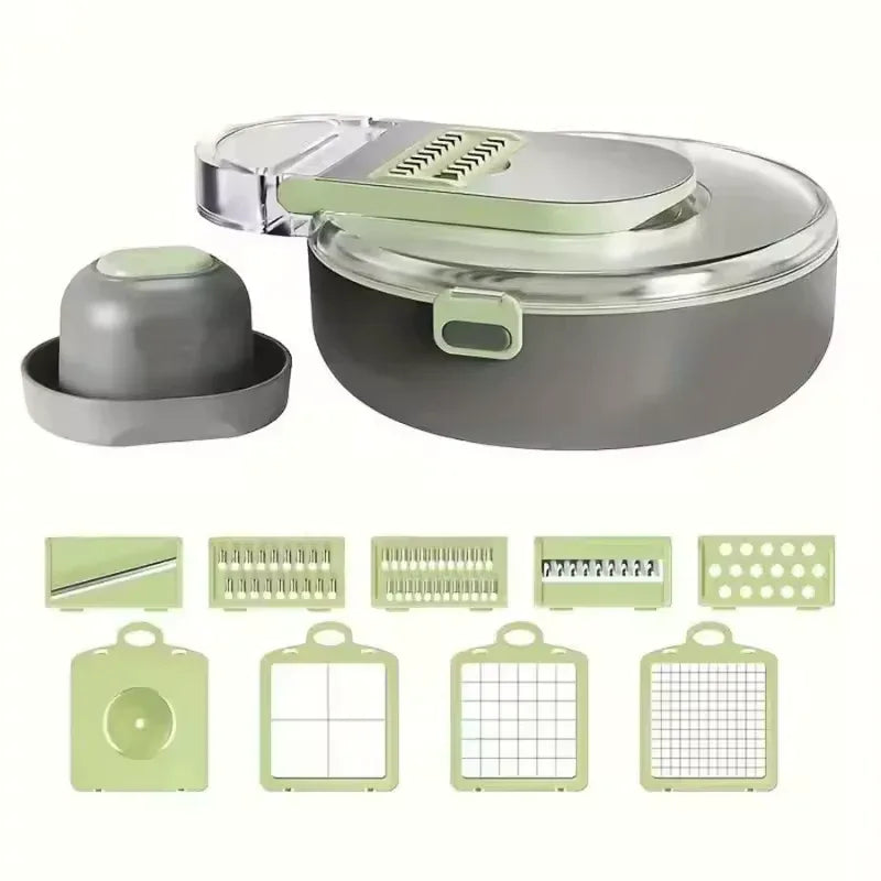 9-in-1 Vegetable Grinder & Cutter – Multifunctional Kitchen Tool - Clarify.pk