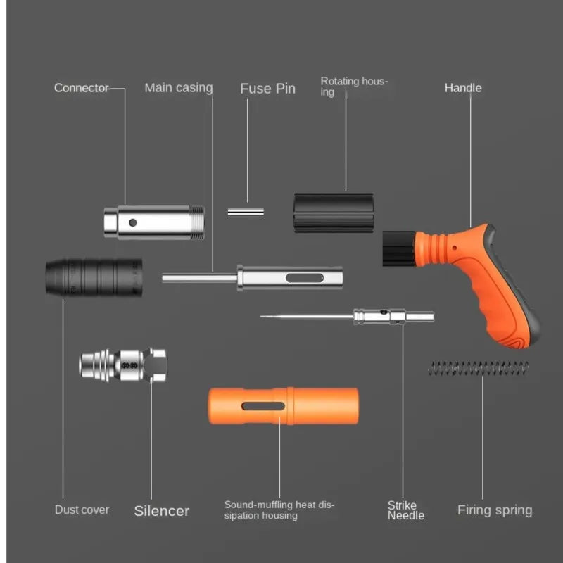 Handheld Powerful Concrete Nail Gun Dedicated Mini Cannon Nailer for Wall Flooring Roofing Framing Palm Use
