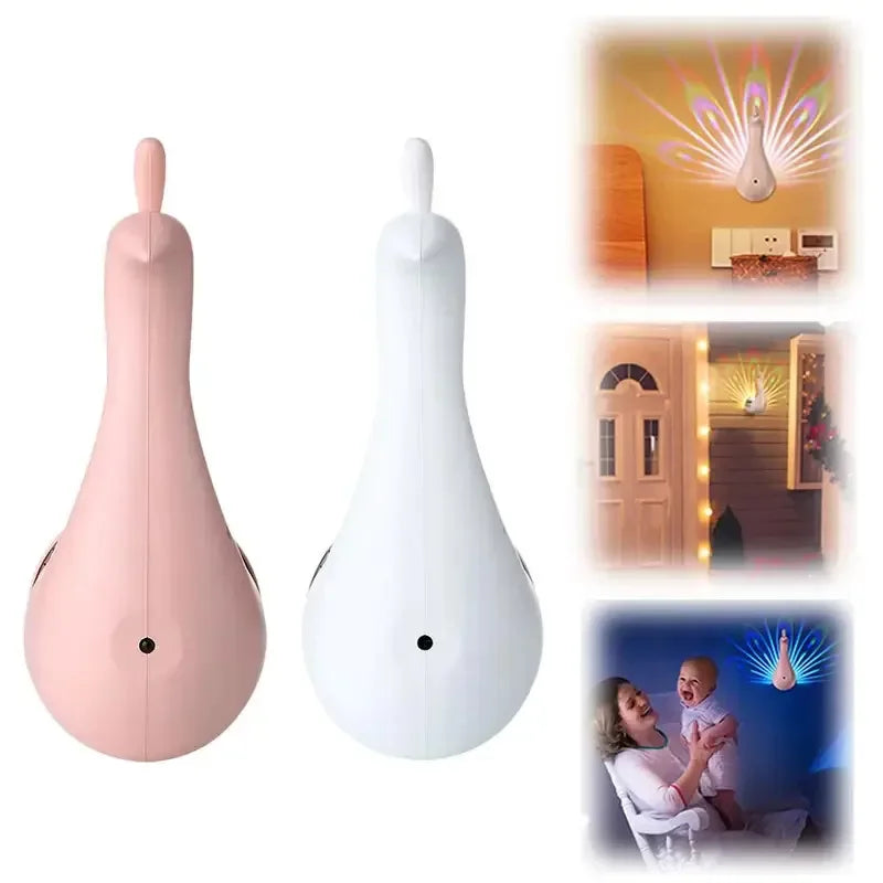 Peacock Projector Lamp with Remote – 9-Mode Night Light - Clarify.pk