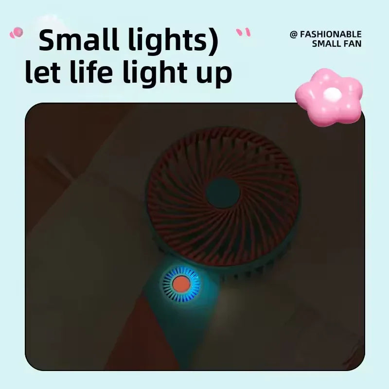 Portable Mini USB Fan – Cute Cartoon Design, 3-Speed Adjustable - Clarify.pk