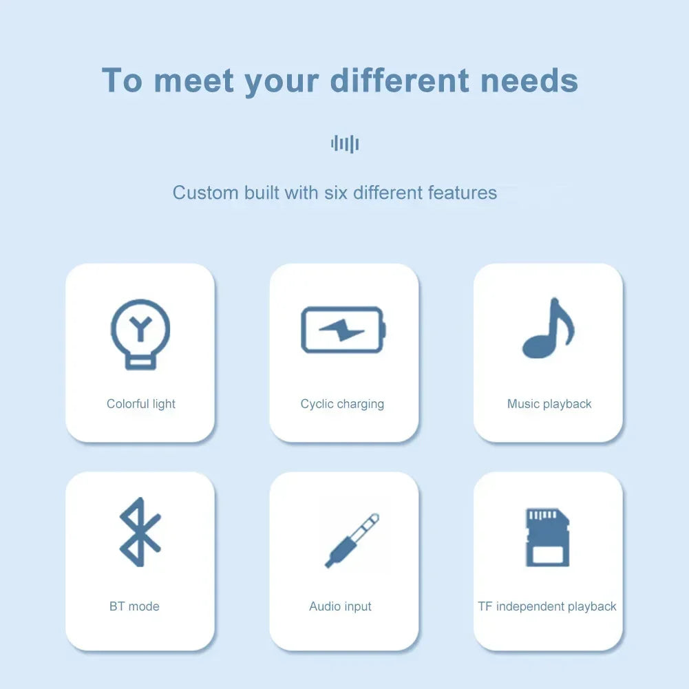 Jellyfish Bluetooth Speaker - Color-Changing LED Mood Light, Portable Wireless HiFi Sound for Home/Office Deco