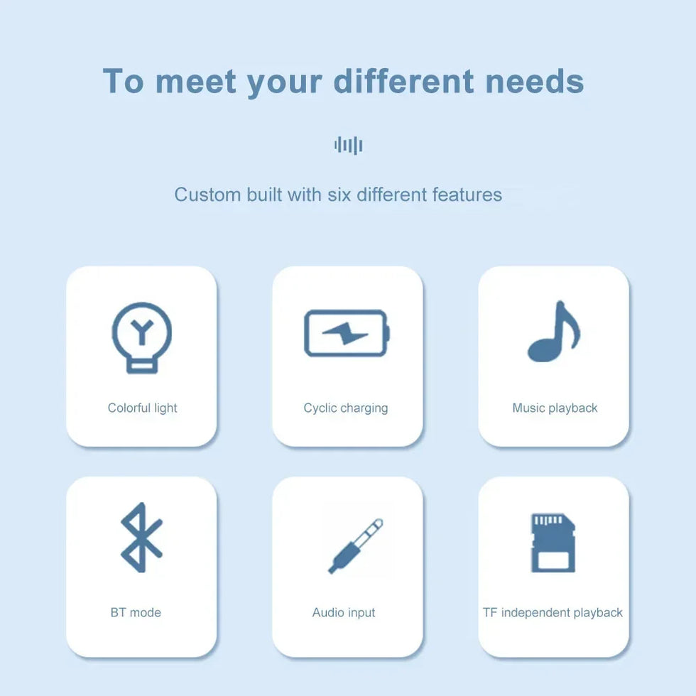 Jellyfish Bluetooth Speaker - Color-Changing LED Mood Light, Portable Wireless HiFi Sound for Home/Office Deco