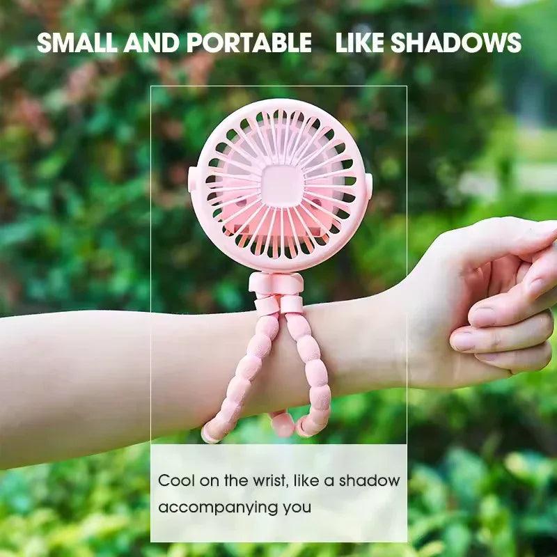 Tripod Style Hand Fan – Portable Rechargeable Cooling Fan - Clarify.pk