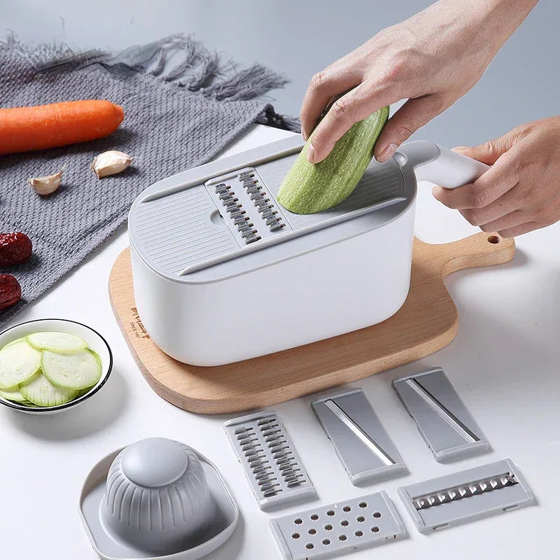 Multifunctional Vegetable Slicer & Cutter with Adjustable Blades - Clarify.pk