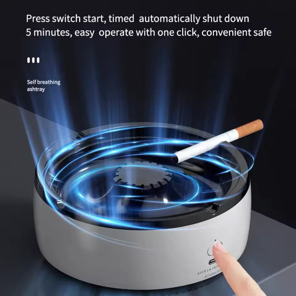 Rechargeable Ashtray Extinguisher – Smokeless Portable Air Purifying Ashtray - Clarify.pk
