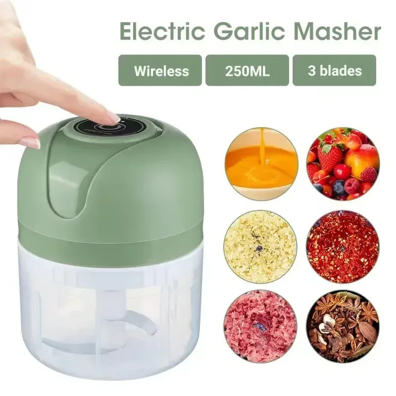 Electric Meat Grinder & Vegetable Chopper – 250ML USB - Clarify.pk