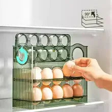 Egg Storage Box – Refrigerator Organizer & Fresh-Keeping Tray - Clarify.pk