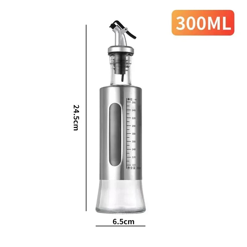300ml Glass Oil Bottle – Leak-Proof Dispenser for Kitchen - Clarify.pk