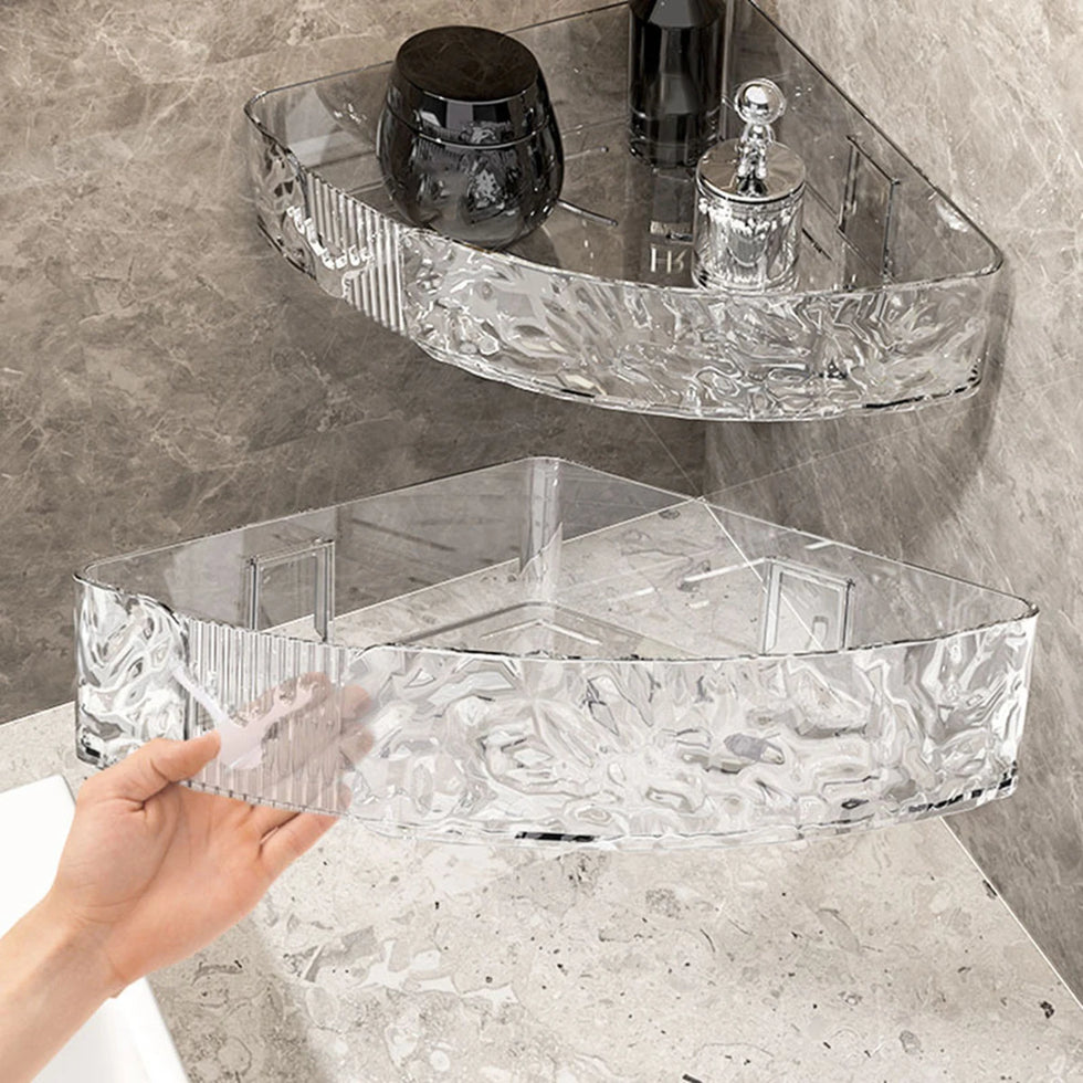 No Drill Bathroom Shelf - Waterproof Shower Storage Rack with Suction Cups, Rustproof for Bathroom Essentials