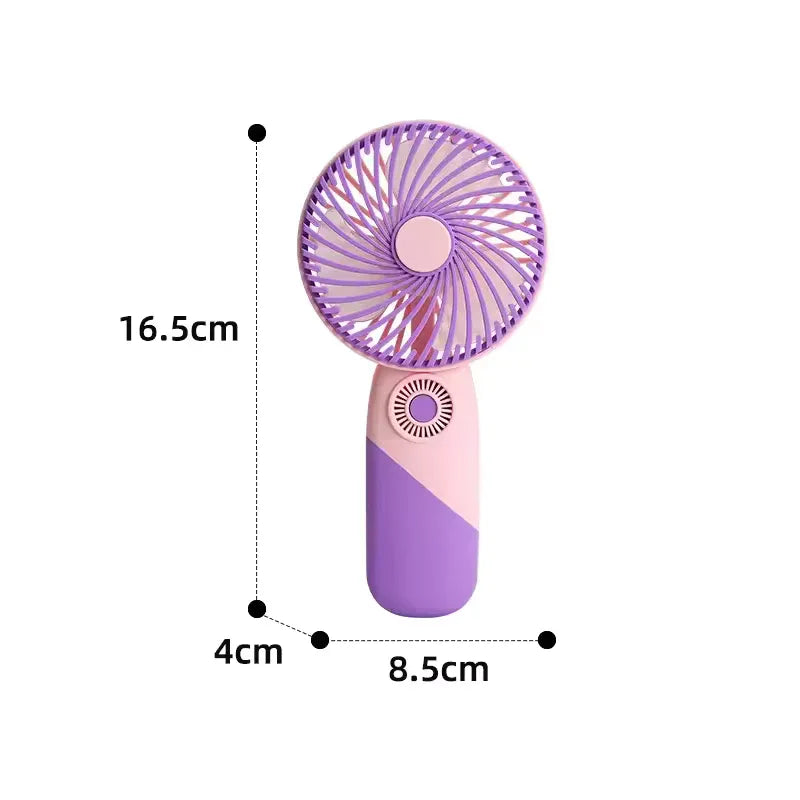 Portable Mini USB Fan – Cute Cartoon Design, 3-Speed Adjustable - Clarify.pk