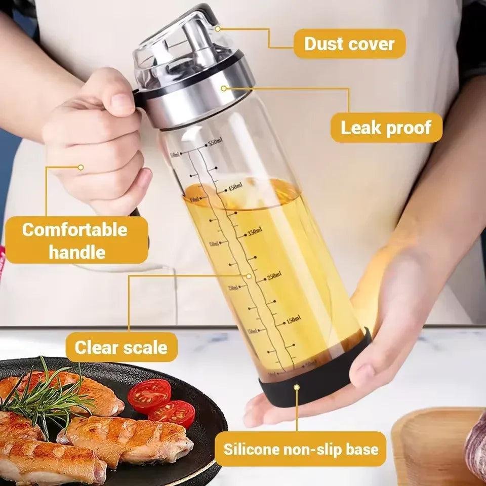 550ml Cooking Oil Dispenser Bottle – Seasoning Pourer for Kitchen - Clarify.pk