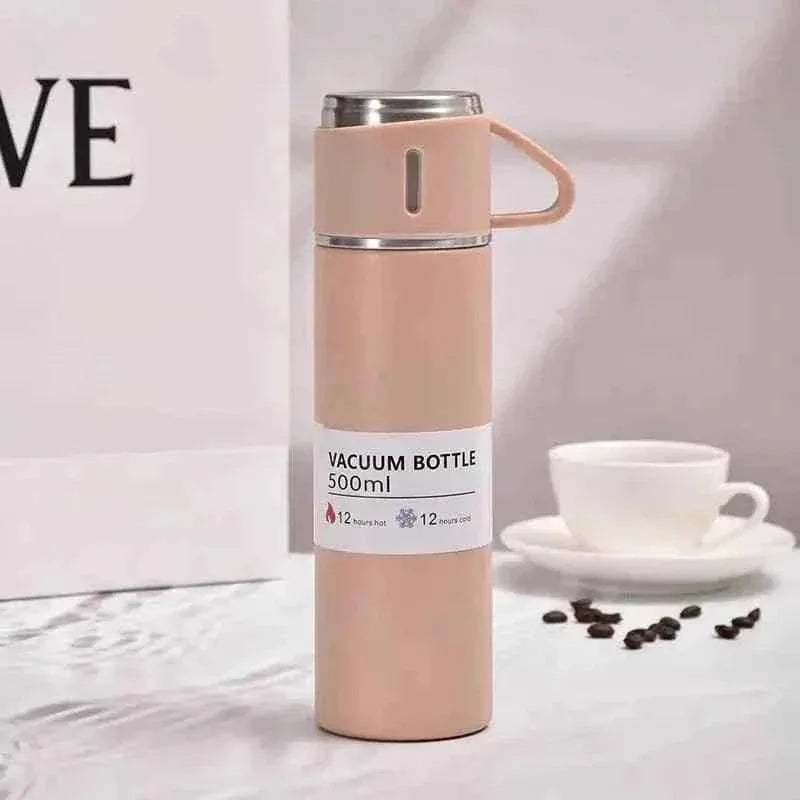 High Quality Food Grade Stainless Steel Vacuum Flask Set for Hot and Cold Drinks - Clarify.pk