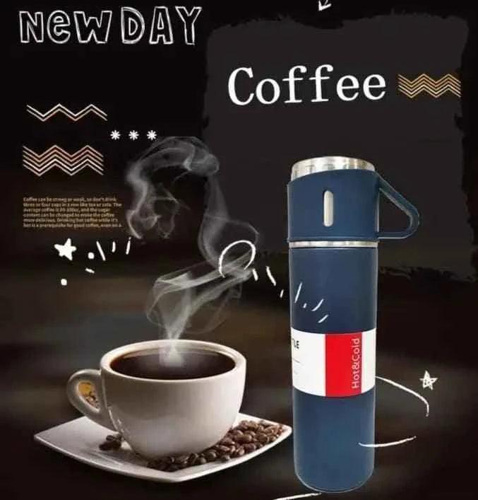 High Quality Food Grade Stainless Steel Vacuum Flask Set for Hot and Cold Drinks - Clarify.pk