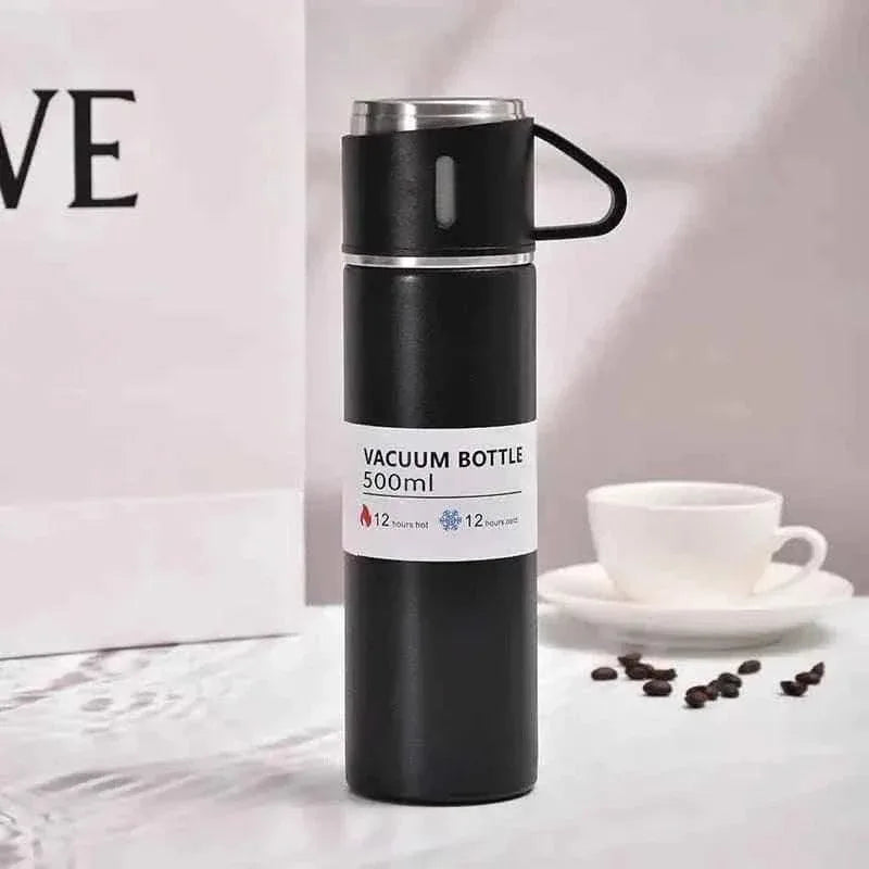 High Quality Food Grade Stainless Steel Vacuum Flask Set for Hot and Cold Drinks - Clarify.pk