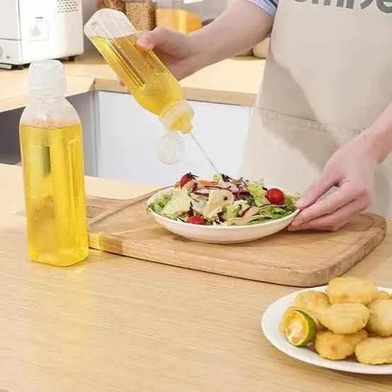 500ML Transparent Oil Bottle - Durable and Refillable Plastic Container - Clarify.pk