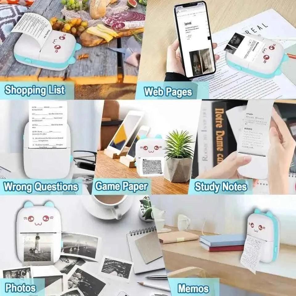 Pocket Wireless Mini Bluetooth Photo Printer - Portable Photo Printer for On-the-Go Printing - Clarify.pk