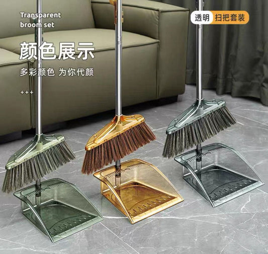 Transparent Light Luxury Acrylic Japanese Broom & Dustpan Set NC