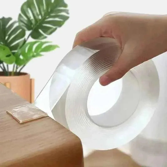 Nano Double Tape Transparent Adhesive for Home Bathroom Kitchen Powerful Washable Universal Hook Tape - Clarify.pk