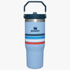 Stanley IceFlow 30oz Cornflower Stripe – Leak-Proof Tumbler MJ