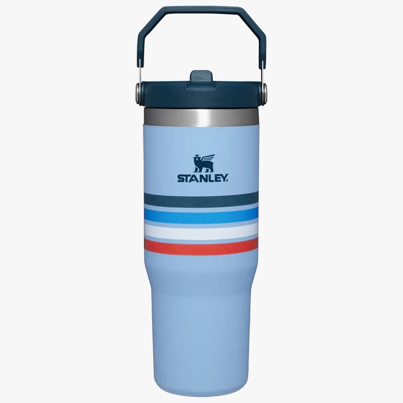 Stanley IceFlow 30oz Cornflower Stripe – Leak-Proof Tumbler MJ