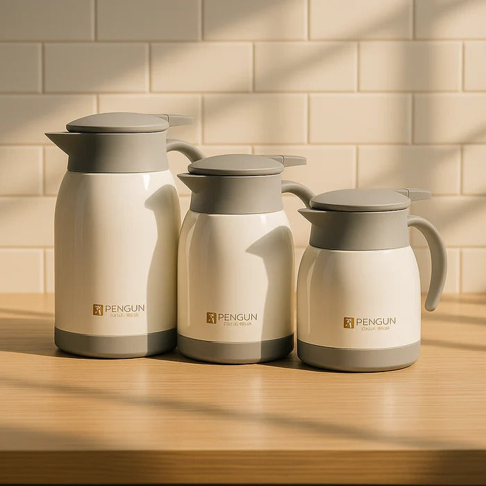 Penguin Stainless Steel Thermal Coffee Pot – Insulated Vacuum Flask MJ