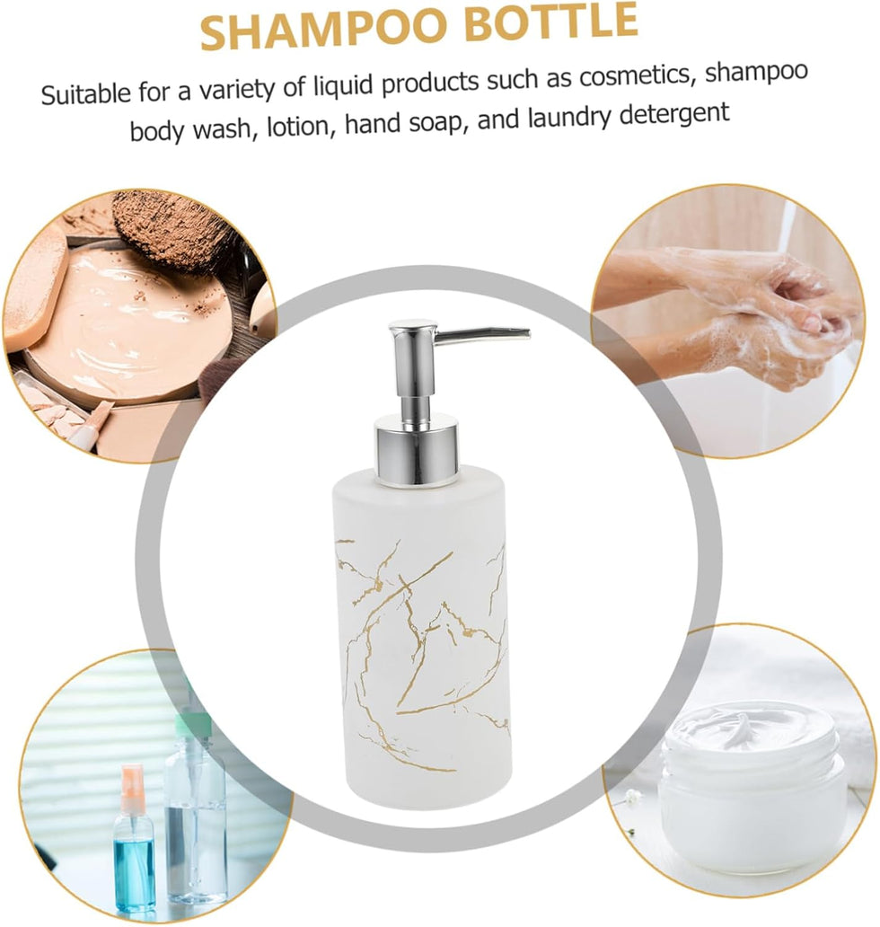 Luxury Marble Design Soap Dispenser – Elegant Resin Liquid Pump for Bathroom & Kitchen GH