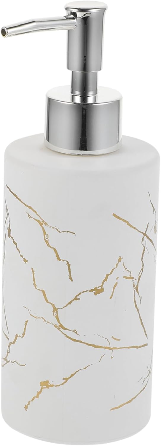 Luxury Marble Design Soap Dispenser – Elegant Resin Liquid Pump for Bathroom & Kitchen GH