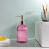 Long Diamond Glass Soap Dispenser – Tall Multi-Faceted Liquid Pump (Random Color) GH