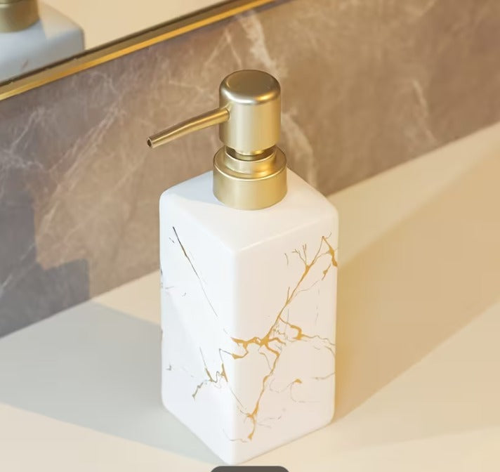Square White Marble Soap Dispenser GH