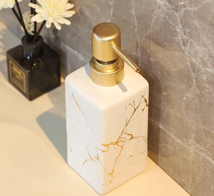 Square White Marble Soap Dispenser GH