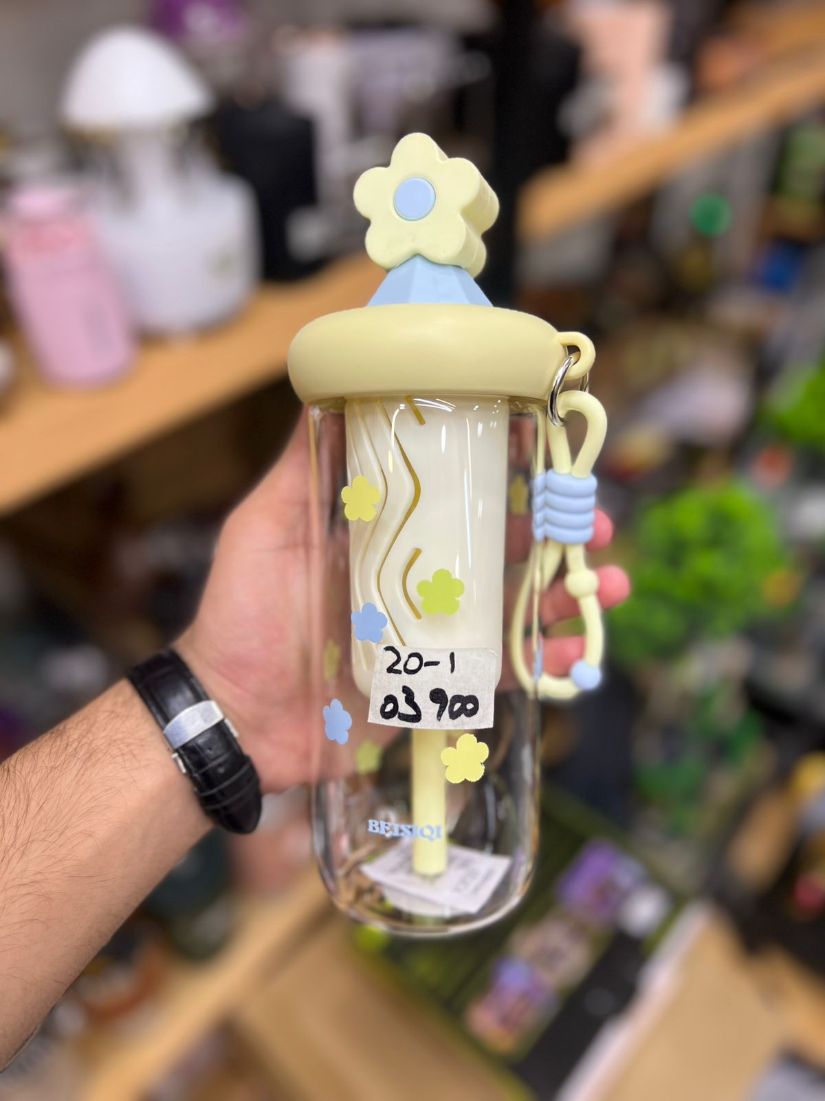 Aesthetic Glass Sipper Cup – Minimalist Tumbler with Handle ZZ