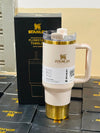 Stanley 40oz FlowState Tumbler – Cream & Gold Edition (Premium Quality) - Clarify.pk