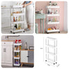 4-Tier Slim Rolling Storage Trolley – Space-Saving Organizer Rack KT